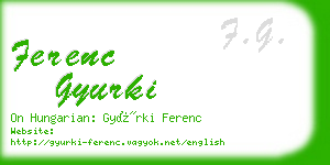 ferenc gyurki business card